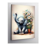 Tablo Mega Kanvas Tablo Yavru Fil Ve Papatyalar 100 X 140 Cnvsdkey-117219-100-140