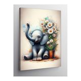 Tablo Mega Kanvas Tablo Yavru Fil Ve Papatyalar 50 X 70 Cnvsdkey-117219-50-70
