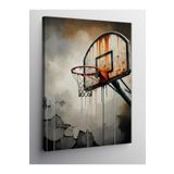 Tablo Mega Kanvas Tablo Yıkık Basketbol Potası 70 X 100 Cnvsdkey-128085-70-100