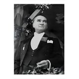 tablo mega Mustafa Kemal Atatürk Modern Ahşap Tablo, 35cm x 50cm