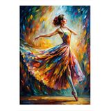 tablo mega Pastel Renkler İçindiki Balerin Kadın Hediyelik Ahşap Tablo, 25cm x 35cm