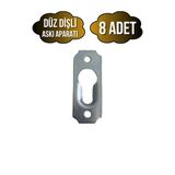 Tablo ve Çerçeve Askı Demiri Dişli Askı APARATI(METAL)(BOY:40MM EN:15MM) - Krom - KROM - 8 ADET