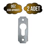 Tablo ve Çerçeve Askı Demiri Düz Askı APARATI(METAL)(BOY:40MM EN:15MM) - Krom - KROM - 2 ADET