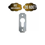 Tablo ve Çerçeve Askı Demiri Düz Askı APARATI(METAL)(BOY:40MM EN:15MM) - Krom - KROM - 20 ADET