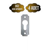 Tablo ve Çerçeve Askı Demiri Düz Askı APARATI(METAL)(BOY:40MM EN:15MM) - Krom - KROM - 4 ADET