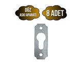 Tablo ve Çerçeve Askı Demiri Düz Askı APARATI(METAL)(BOY:40MM EN:15MM) - Krom - KROM - 8 ADET