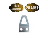 Tablo ve Çerçeve Askı Demiri L Askı APARATI(METAL)(BOY:35MM EN:20MM) - Krom - KROM - 20 ADET