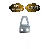 Tablo ve Çerçeve Askı Demiri L Askı APARATI(METAL)(BOY:35MM EN:20MM) - Krom - KROM - 4 ADET