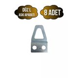 Tablo ve Çerçeve Askı Demiri L Askı APARATI(METAL)(BOY:35MM EN:20MM) - Krom - KROM - 8 ADET