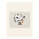 Tabloe Why Not Yazılı Tatlı Kedili Ergonomik Mousepad 23X19 cm Kaydırmaz Tabanlı Mousepad Kawaii Stili