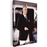 Tablofest Dikey Kanvas Tablo Atatürk Gemi Güvertesi Atatürk Tablosu Ev Ofis Duvar Dekoru - 40 x 60