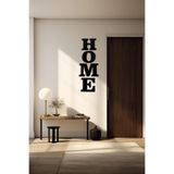 tablohouse Ahşap Home Yazılı Duvar Dekoru 4 LÜ Siyah 60 x 15