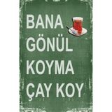 tablohouse Ahşap Poster "Retro Ahşap Poster" Mobilya Mavi19 15 x 21