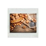 tablohouse Ceviz Ve Fındık Cam Tablo SARI KIRMIZI SİYAH MAVİ 40 x 60