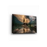 tablohouse Doğanın Huzuru Cam Tablo SARI KIRMIZI BEYAZ MAVİ 25 x 35