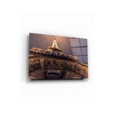 tablohouse Eyfelin Işıkları Cam Tablo SARI KIRMIZI BEYAZ MAVİ 105 x 70