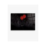 tablohouse Iki Balon Cam Tablo SARI KIRMIZI SİYAH MAVİ 25 x 35