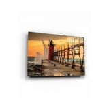 tablohouse Kırmızı Fener Cam Tablo SARI KIRMIZI BEYAZ MAVİ 60 x 90