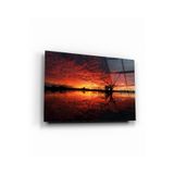 tablohouse Kızıl Gökyüzü Cam Tablo SARI KIRMIZI BEYAZ MAVİ 35 x 50