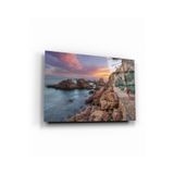 tablohouse Kral Yolu Cam Tablo SARI KIRMIZI BEYAZ MAVİ 25 x 35