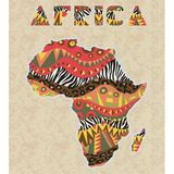 Tablolife 60x90 cm Afrika Haritası Etnik Kanvas Tablo