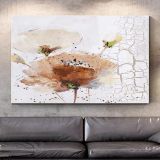 Tablolife Beyaz Gelincik Çiçeği 80x80 cm Yağlı Boya Dokulu Tablo
