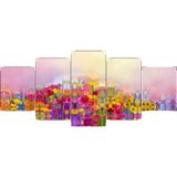 Tablolife Çiçekler 25 Parçalı 60x100 cm Kanvas Tablo