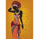 Tablolife Halka Küpeli Kadın Etnik 60 x 90 cm Kanvas Tablo