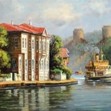 Tablolife Hisardaki Yalı 35 x 50 cm Kanvas Tablo