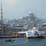 Tablolife İstanbul'da Kar Var 35 x 50 cm Kanvas Tablo
