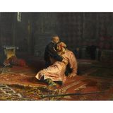 Tablolife Korkunç İvan Oğlunu Öldürüyor 35 x 50 cm Kanvas Tablo