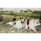 Tablolife Köy Çocukları 35 x 50 cm Kanvas Tablo