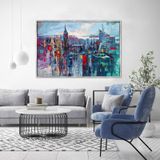 Tablolife Metropolitan City 60x90 cm Yağlı Boya Dokulu Tablo