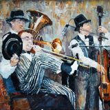Tablolife New York Müzisyenleri 35 x 50 cm Kanvas Tablo