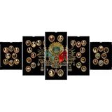 Tablolife Osmanlı Padişahları 5 Parçalı 60 x 100 cm Kanvas Tablo