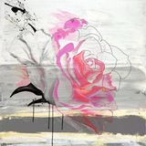 Tablolife Pembe Gül İllüstrasyon 60x90 cm Kanvas Tablo