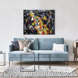 Tablolife Renkli Girdap 60x90 cm Yağlı Boya Dokulu Tablo