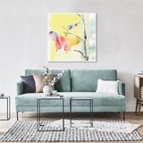 Tablolife Renkli Kelebek 80x80 cm Yağlı Boya Dokulu Tablo