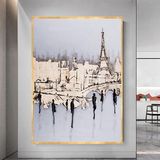 Tablolife Şehir Silüeti 2 90 x 120 cm Yağlı Boya Dokulu Tablo