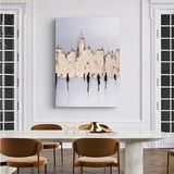 Tablolife Şehir Silüeti 90 x 120 cm Yağlı Boya Dokulu Tablo