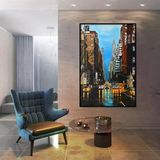 Tablolife Şehrin Işıkları 60 x 90 cm TablolifeYağlı Boya Dokulu Tablo