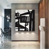 Tablolife Siyah & Beyaz 60x90 cm Yağlı Boya Dokulu Tablo