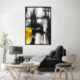 Tablolife Siyah Beyaz Karmaşa 60x90 cm Yağlı Boya Dokulu Tablo