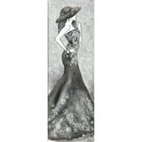 Tablolife Siyah Elbiseli Kadın 60x90 cm Kanvas Tablo