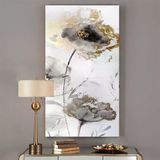 Tablolife Soyut İki Çiçek 60 x 90 cm Yağlı Boya Dokulu Tablo