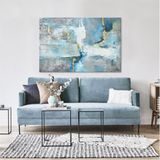 Tablolife Soyut Karışık Mavi 60x90 cm Yağlı Boya Dokulu Tablo