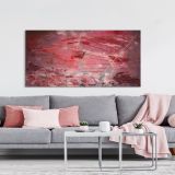 Tablolife Soyut Kırmızı 60x90 cm Yağlı Boya Dokulu Tablo