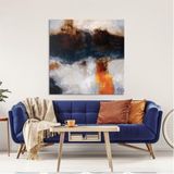 Tablolife Soyut Koyu 80x80 cm Yağlı Boya Dokulu Tablo