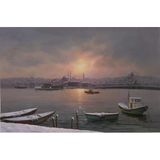 Tablolife Tablolife Karlı İstanbul Boğazı 35 x 50 cm Kanvas Tablo
