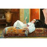 Tablolife Telli Çalgı Çalan Kadın 35 x 50 cm Kanvas Tablo
